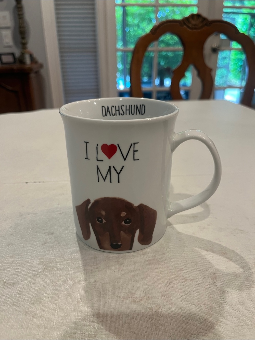 Fringe Studio ceramic “I Love My Dachshund” Mug. Super cute!